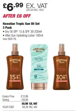Costco Hawaiian Tropic Sun Oil Set offer