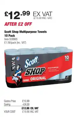 Costco Scott Shop Multipurpose Towels offer