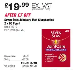 Costco Seven Seas Jointcare Max Glucosamine offer