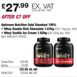 Costco Optimum Nutrition Gold Standard 100% offer