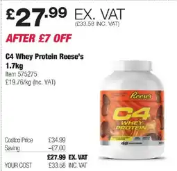 Costco C4 Whey Protein Reese's offer