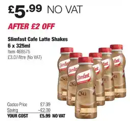 Costco Slimfast Cafe Latte Shakes offer