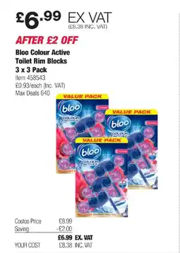Costco Bloo Colour Active Toilet Rim Blocks offer