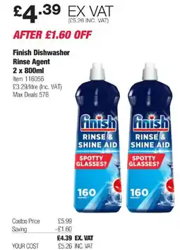 Costco Finish Dishwasher Rinse Agent offer