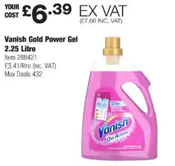 Costco Vanish Gold Power Gel offer