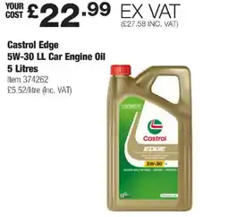 Costco Castrol Edge 5W-30 LL Car Engine Oil offer