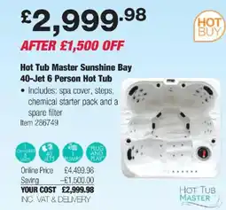 Costco Hot Tub Master Sunshine Bay 40-Jet 6 Person Hot Tub offer