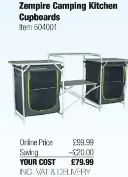 Costco Zempire Camping Kitchen Cupboards offer