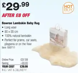 Costco Bowron Lambskin Baby Rug offer