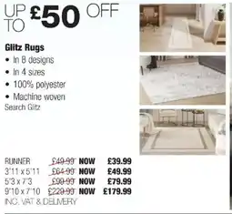 Costco Glitz Rugs offer