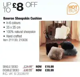 Costco Bowron Sheepskin Cushion offer