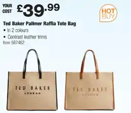 Costco Ted Baker Pallmer Raffia Tote Bag offer