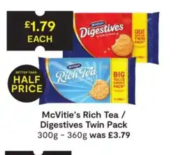 SuperValu McVitie's Rich Tea / Digestives Twin Pack offer
