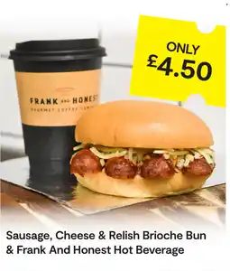 SuperValu Sausage, Cheese & Relish Brioche Bun & Frank And Honest Hot Beverage offer