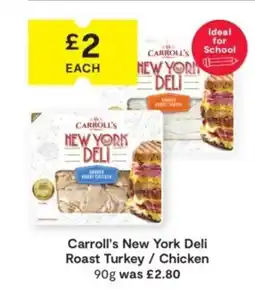 SuperValu Carroll's New York Deli Roast Turkey / Chicken offer