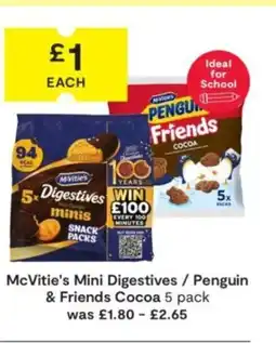 SuperValu McVitie's Mini Digestives / Penguin & Friends Cocoa offer