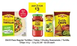 SuperValu Old El Paso Regular Tortillas / Salsa / Chunky Guacamole / Tortilla Chips offer