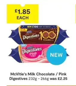 SuperValu McVitie's Milk Chocolate / Pink Digestives offer