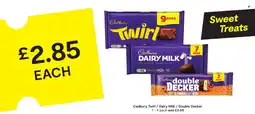 SuperValu Cadbury Twirl / Dairy Milk / Double Decker offer