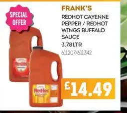 Bestway FRANK'S Redhot cayenne pepper/redhot wings buffalo sauce offer