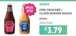 Bestway HEINZ Fire cracker / class burger sauce offer