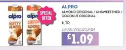 Bestway ALPRO Almond original/unsweetened / coconut original offer