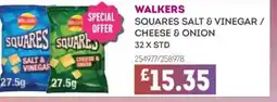 Bestway WALKERS Squares salt & vinegar / cheese & onion offer