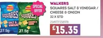 Bestway WALKERS Squares salt & vinegar / cheese & onion offer