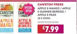 Bestway CAWSTON PRESS Apple & mango / apple & summer berries/ apple & pear offer