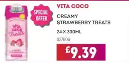 Bestway VITA COCO Creamy strawberry treats offer