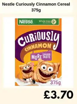 Sainsbury's Nestle Curiously Cinnamon Cereal offer