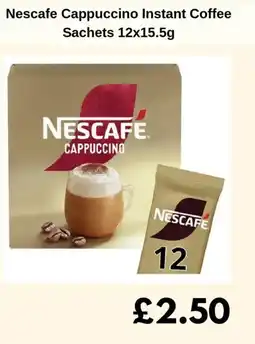 Sainsbury's Nescafe Cappuccino Instant Coffee Sachets offer