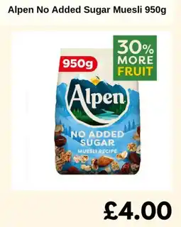 Sainsbury's Alpen No Added Sugar Muesli offer