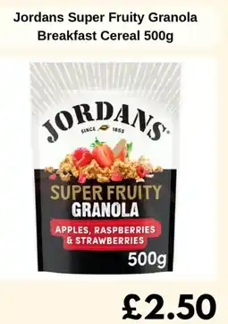 Sainsbury's Jordans Super Fruity Granola Breakfast Cereal offer