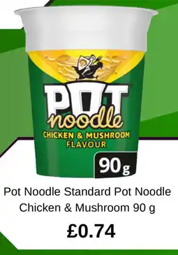 Asda Pot Noodle Standard Pot Noodle Chicken & Mushroom offer
