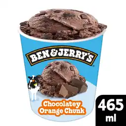 Iceland Ben & Jerry's Ice Cream Tub Chocolatey Orange Chunk 465ml offer