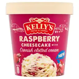 Iceland Kelly's Raspberry Cheesecake with Cornish Clotted Cream 425ml offer