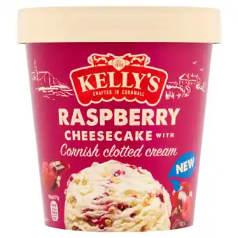Iceland Kelly's Raspberry Cheesecake with Cornish Clotted Cream 425ml offer
