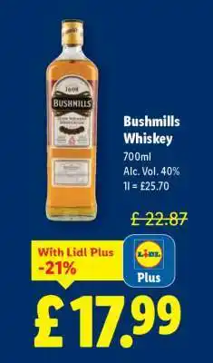 Lidl Bushmills Whiskey offer