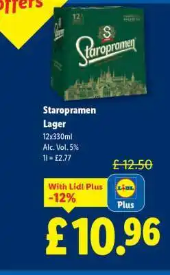 Lidl Staropramen Lager offer