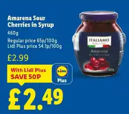 Lidl Amarena Sour Cherries in Syrup offer