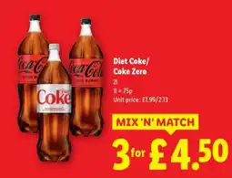 Lidl Diet Coke/Coke Zero offer