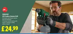 Lidl PARKSIDE 20V Cordless Hammer Drill offer