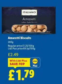 Lidl Amaretti Biscuits offer