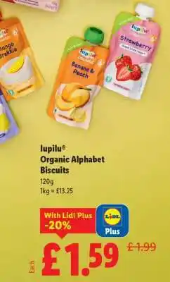 Lidl Iupilu Organic Alphabet Biscuits offer