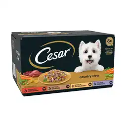 Iceland CESAR Country Stew Adult Wet Dog Food Trays Special Selection 8 x 150g offer