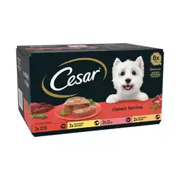 Iceland CESAR Classics Terrine Dog Food Trays Mixed in Loaf 8 x 150g offer