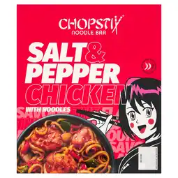 Iceland Chopstix Noodle Bar Salt & Pepper Chicken with Noodles 400g offer