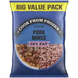 Iceland Iceland Pork Mince 20% Fat 900g offer