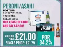 Bestway PERONI/ASAHI Bottles offer